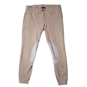 Horze‎ Equestrian Pants Womens 30" Waist Tan Z-Logo Knee Patch Breeches Tapered